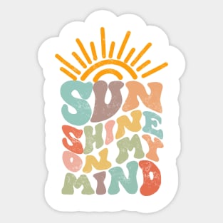 Sunshine on my mind, pastels, retro, vintage, summer Sticker